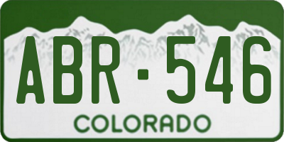 CO license plate ABR546