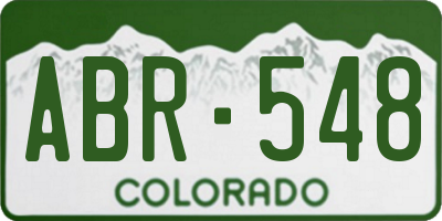 CO license plate ABR548