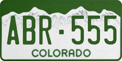 CO license plate ABR555