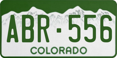 CO license plate ABR556