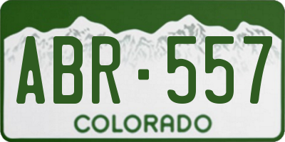 CO license plate ABR557