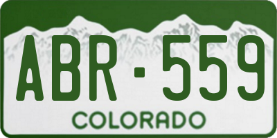 CO license plate ABR559