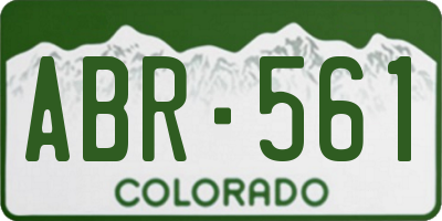 CO license plate ABR561