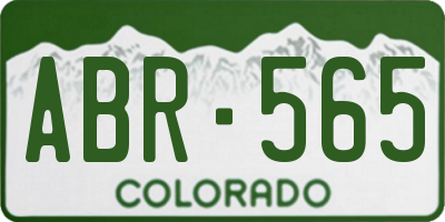 CO license plate ABR565
