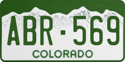 CO license plate ABR569