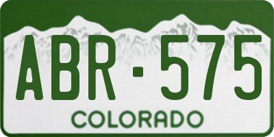 CO license plate ABR575