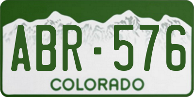 CO license plate ABR576