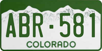 CO license plate ABR581
