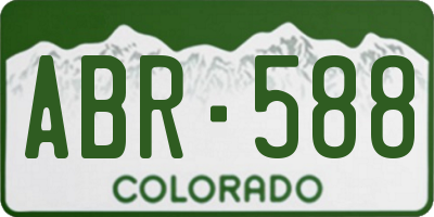 CO license plate ABR588