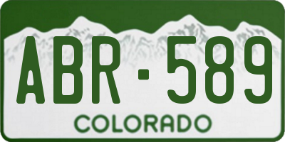 CO license plate ABR589