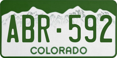 CO license plate ABR592