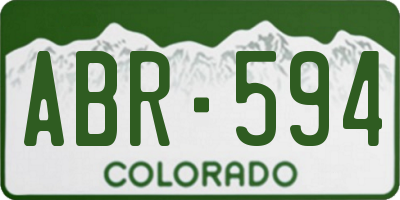 CO license plate ABR594