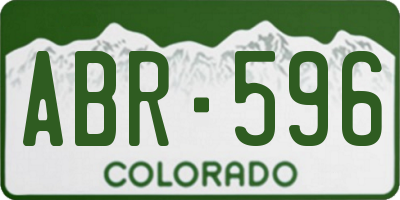 CO license plate ABR596