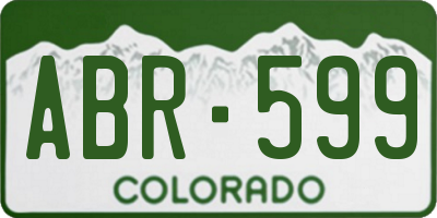 CO license plate ABR599