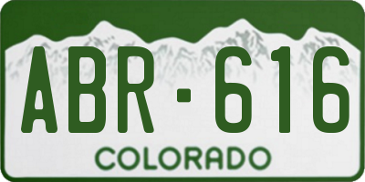 CO license plate ABR616