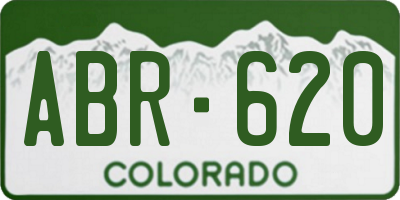 CO license plate ABR620
