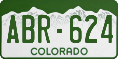 CO license plate ABR624