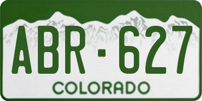 CO license plate ABR627