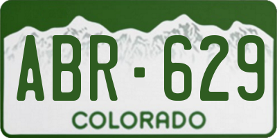 CO license plate ABR629