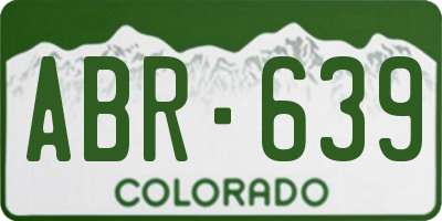 CO license plate ABR639