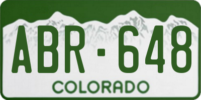 CO license plate ABR648
