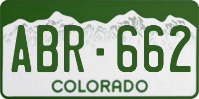 CO license plate ABR662