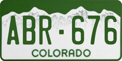 CO license plate ABR676
