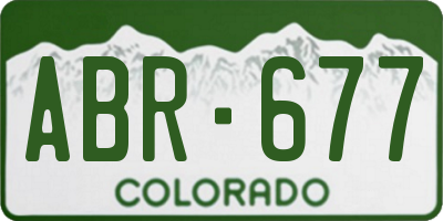 CO license plate ABR677
