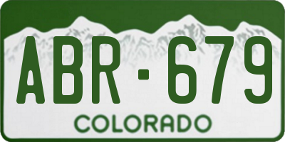 CO license plate ABR679