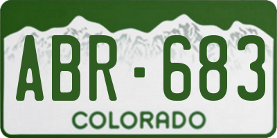 CO license plate ABR683