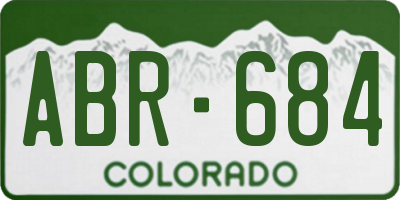 CO license plate ABR684