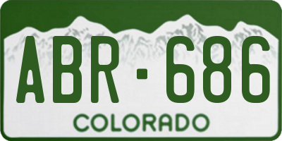 CO license plate ABR686