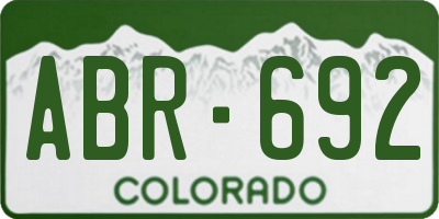 CO license plate ABR692