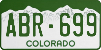 CO license plate ABR699