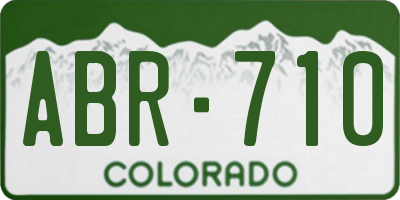 CO license plate ABR710