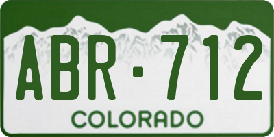 CO license plate ABR712