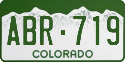 CO license plate ABR719