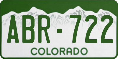 CO license plate ABR722