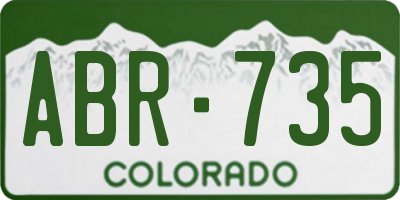 CO license plate ABR735