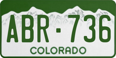 CO license plate ABR736