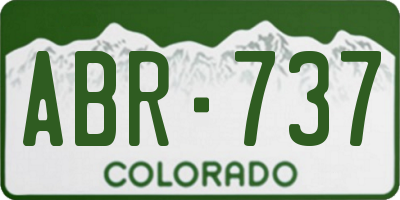 CO license plate ABR737