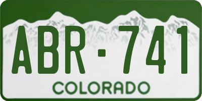 CO license plate ABR741