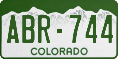 CO license plate ABR744