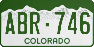 CO license plate ABR746