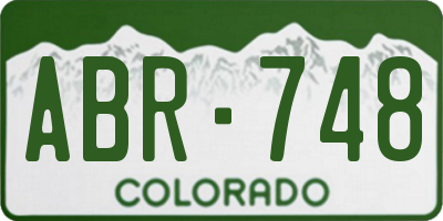 CO license plate ABR748