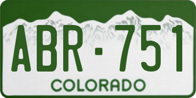 CO license plate ABR751