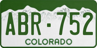 CO license plate ABR752