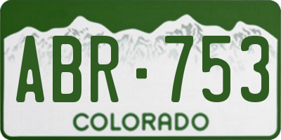 CO license plate ABR753