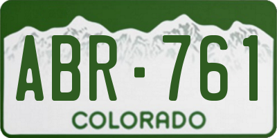 CO license plate ABR761