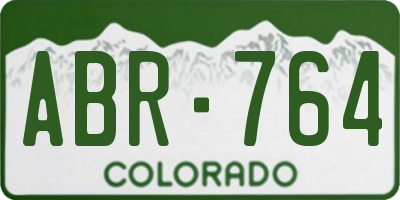 CO license plate ABR764